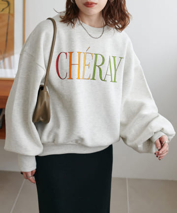 グラデロゴ刺繍ショートスウェット《WEB限定カラーあり》