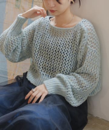 【SETUP対応】起毛メッシュプルオーバー