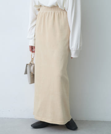 pual ce cin(ピュアルセシン) ストレッチコールスカート