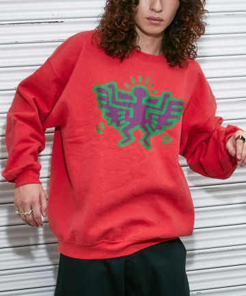 【KEITH HARING/キースへリング】wing crew sweat