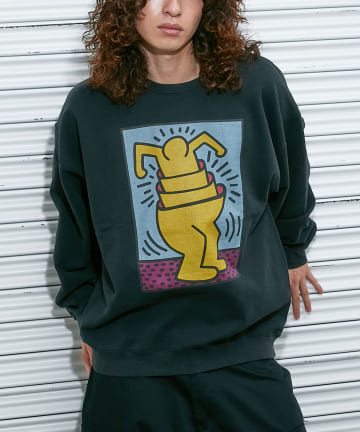 【KEITH HARING/キースへリング】printed crew sweat
