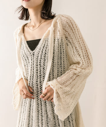 【3色展開】シャイニーモヘアライクニット