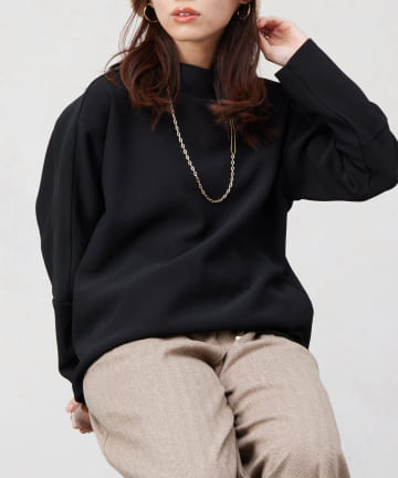 Chez toi(シェトワ) リブ切替接結カットジョーゼットプルオーバー