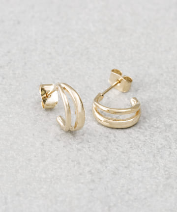 2連カーブメタルピアス