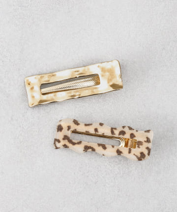 アニマル柄クリップ2個セット