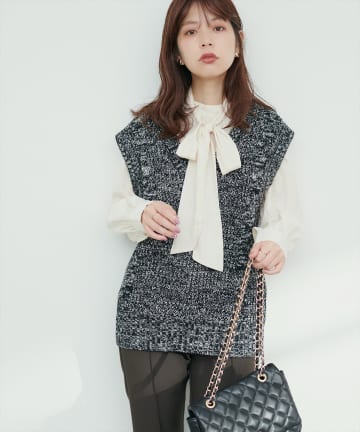 natural couture(ナチュラルクチュール) ケーブルニットベスト
