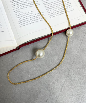 【WEB限定】2サイズパールロングネックレス