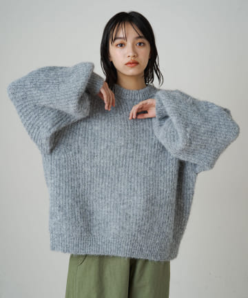 OUTLET(アウトレット) 【earthy_】リサイクルヤーンシャギーニット