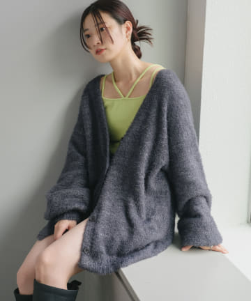 Kastane(カスタネ) 【2サイズ展開/WEB限定カラー】ラメシャギーカーディガン