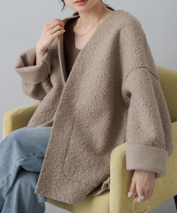 pual ce cin(ピュアルセシン) 【WEB限定】ボアリバーシブルトッパーコート