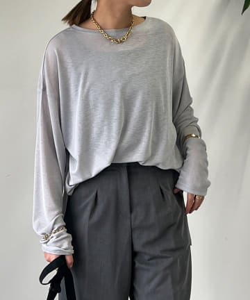 un dix cors(アンディコール) シアーシンプルカットソー