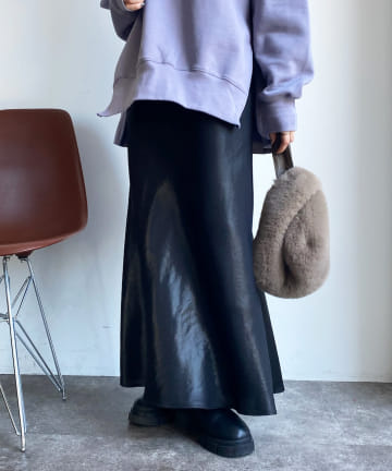 DOUDOU(ドゥドゥ) フォイルサテンバイヤスマーメイドスカート
