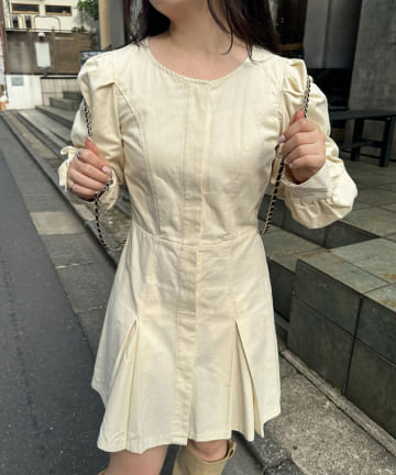 one after another NICE CLAUP(ワンアフターアナザー ナイスクラップ) 【パルクロ限定】ステッチミニワンピ【スタッフ企画】