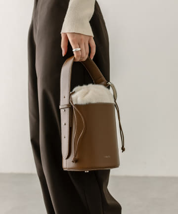 loti ファー巾着バケツBAG