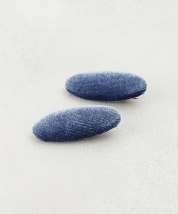 ベロアオーバルクリップ2個セット