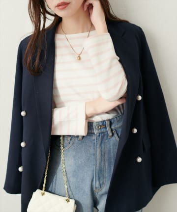 natural couture(ナチュラルクチュール) WEB限定 / 便利なベーシックボーダーT