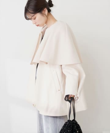 natural couture(ナチュラルクチュール) 【インフルエンサーコラボ】osonoマルチWAYケープフリルコート