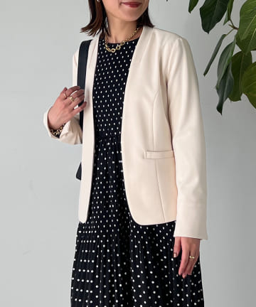 【オケージョン】ハイストレッチジョーゼットジャケット