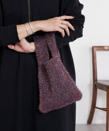 ラメニットバッグ