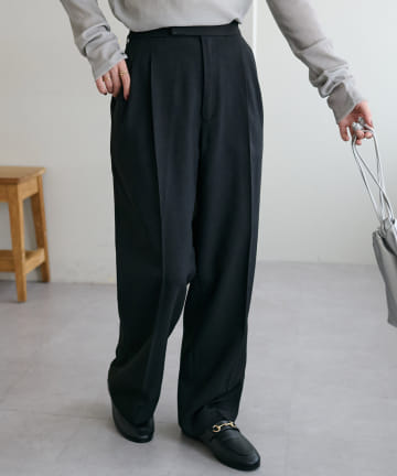 【サイズ展開あり】ウールタッチストレートパンツ