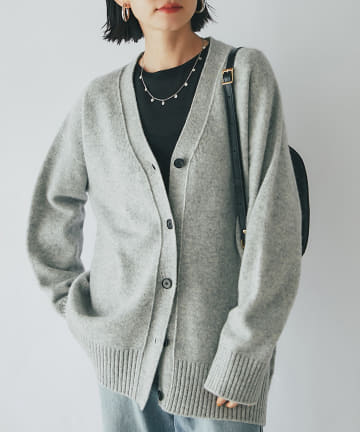 OUTLET(アウトレット) 【RIVE DROITE】カシミヤ5％Vネックカーディガン