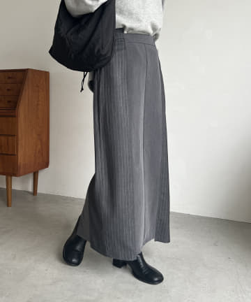 OUTLET(アウトレット) 【CAPRICIEUX LE'MAGE】ストライプ切替スカート