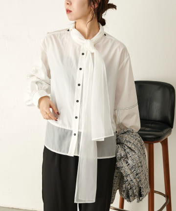 Jena　espace merveilleux(ジェナ　エスパスメルヴェイユ) ボウタイブラウス