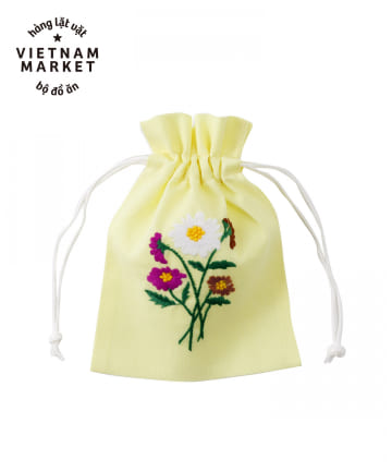 3COINS(スリーコインズ) 刺繍巾着／ベトナム