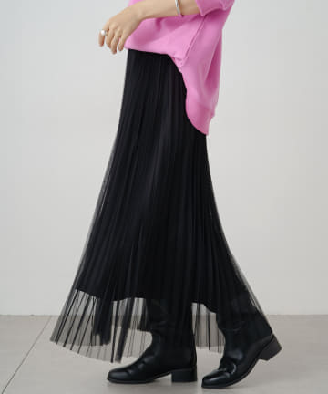 チュールプリーツスカート