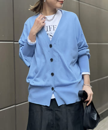 un dix cors(アンディコール) 《王道ベーシック・オンオフ使える◎》シンプルVネックニットカーデ