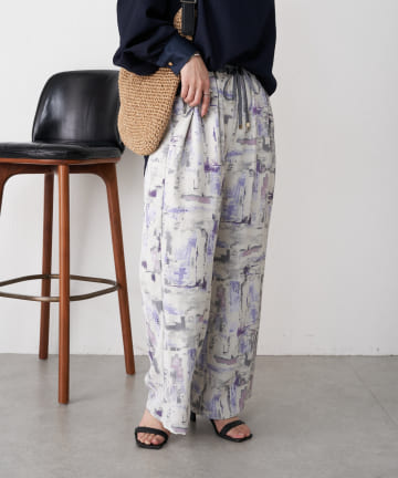 Jena　espace merveilleux(ジェナ　エスパスメルヴェイユ) モザイクプリントパンツ