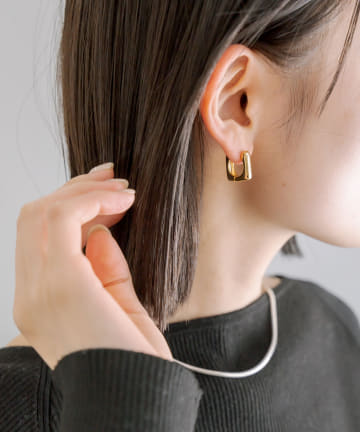 [Eau]big square pierce