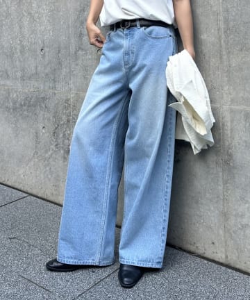 【UNISEX/3サイズ展開】ワイドストレートデニム