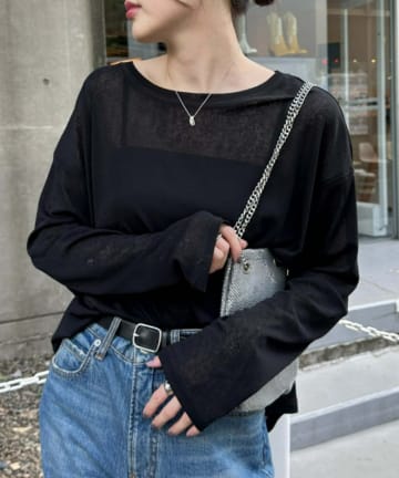 CIAOPANIC TYPY(チャオパニックティピー) 【17色展開】サイドスリットシアートップス