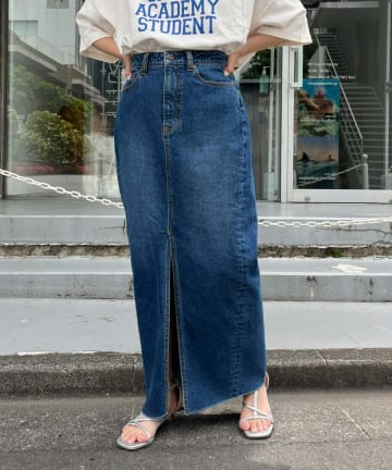 CIAOPANIC TYPY(チャオパニックティピー) 【新色追加】【KELLY】vintagedenimタイトスリットスカート