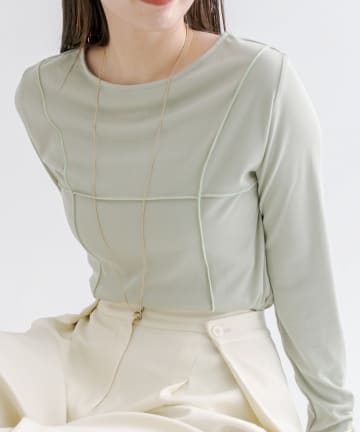 [mline]ストレッチメローロングTシャツ