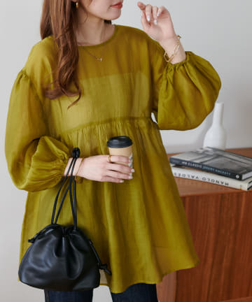 【新色追加!/WEB限定】前後2WAYペプラムブラウス