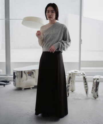 *【2/19～21 LIMITED】satin cocoon skirt