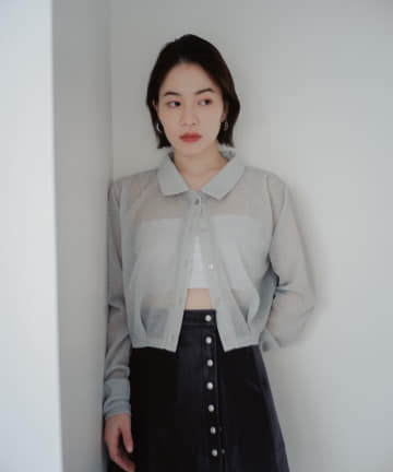 *【2/19～21 LIMITED】sheer lame cardigan