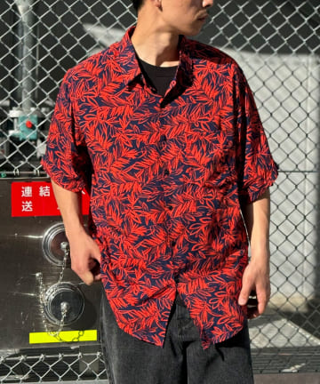 CIAOPANIC(チャオパニック) 【KHAKI JUNGLE/カーキジャングル】printed safari shirt
