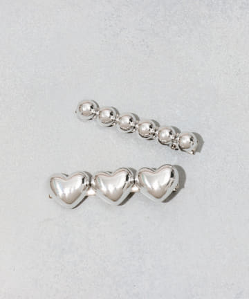 ハートボールヘアクリップ2個セット