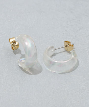 クリアフープピアス