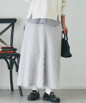 シャギーフレアスカート