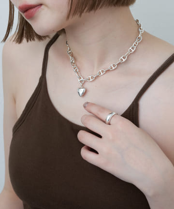 CIAOPANIC(チャオパニック) 【Keyon/キーオン】ボリュームハートネックレス / plump heart chain necklace
