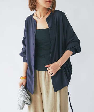 un dix cors(アンディコール) 《ゆったりシルエット・体型カバー◎》サイドドロストシャツ