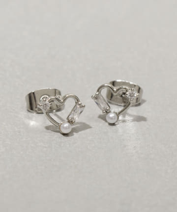 キュービックパールピアス