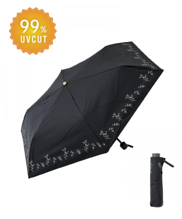 3COINS(スリーコインズ) 晴雨兼用遮光折傘フチリーフ