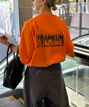 CIAOPANIC TYPY(チャオパニックティピー) 【Franklin】 バックロゴグラフィックテック半袖Tee Climbing