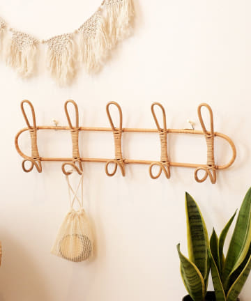 salut!(サリュ) ラタンウォールフック5連／マクラメとラタン