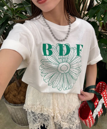 CIAOPANIC(チャオパニック) BDFフラワーロゴTシャツ